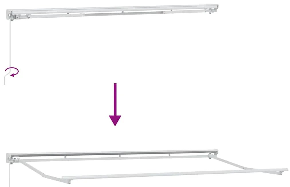 Toldo Retrátil Manual Verde e Amarelo 400x200 cm
