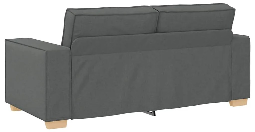 Sofá de 2 lugares cinza escuro 140 cm tecido