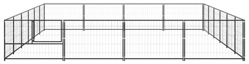 Canil para cães 24 m² aço preto