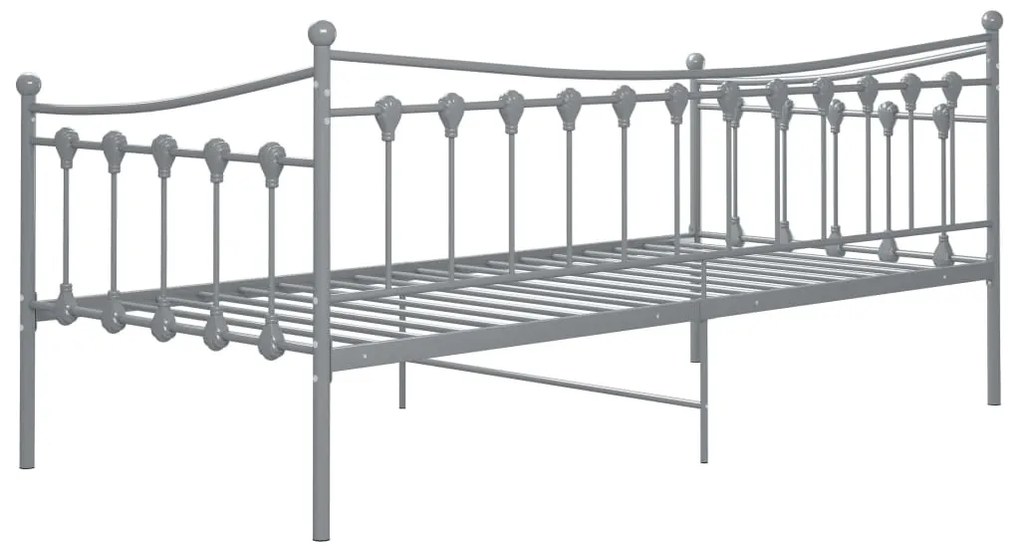 Sofá-cama 90x200 cm metal cinzento