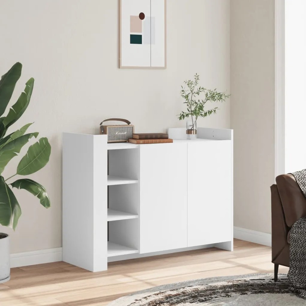 vidaXL Aparador 100x35x75 cm derivados de madeira branco