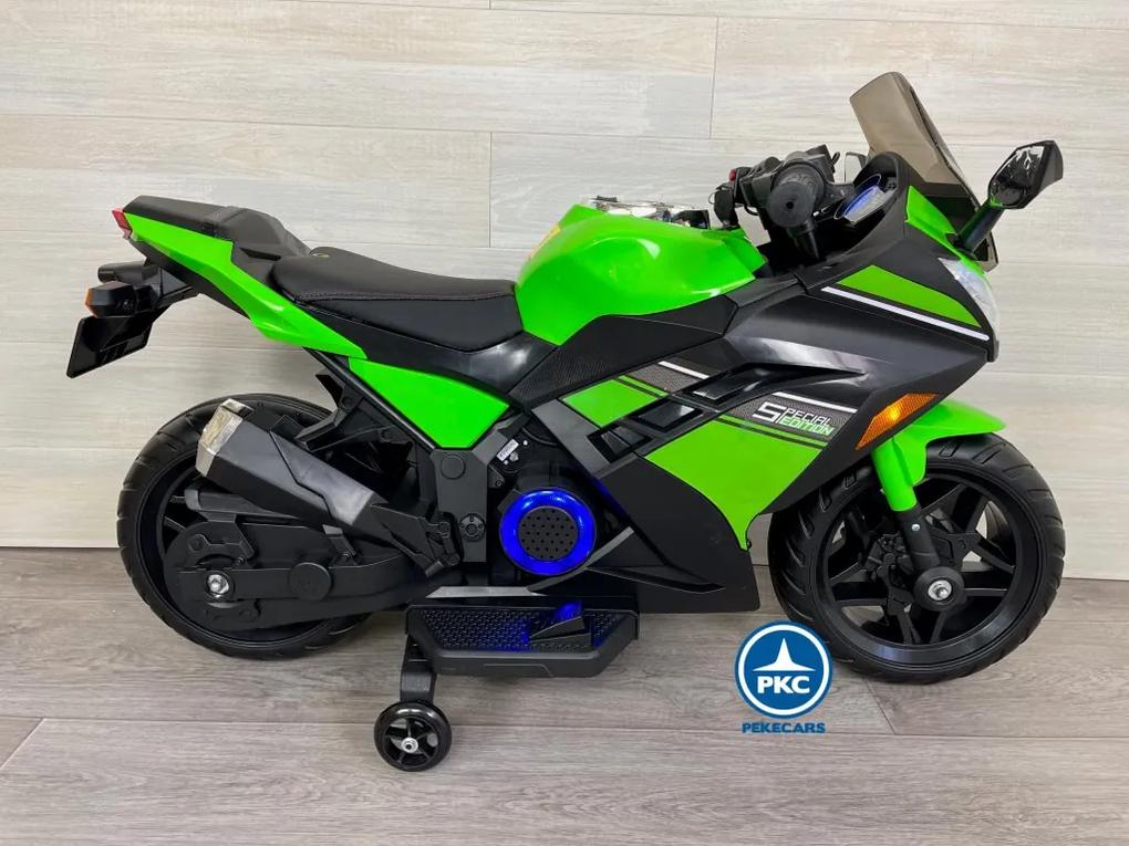 Moto criança eletrica Moto de Pista Special Edition 12V Verde