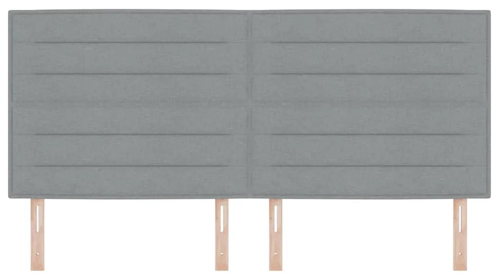 Cabeceira LED Design Lines Cinza-claro 200 cm Tecido