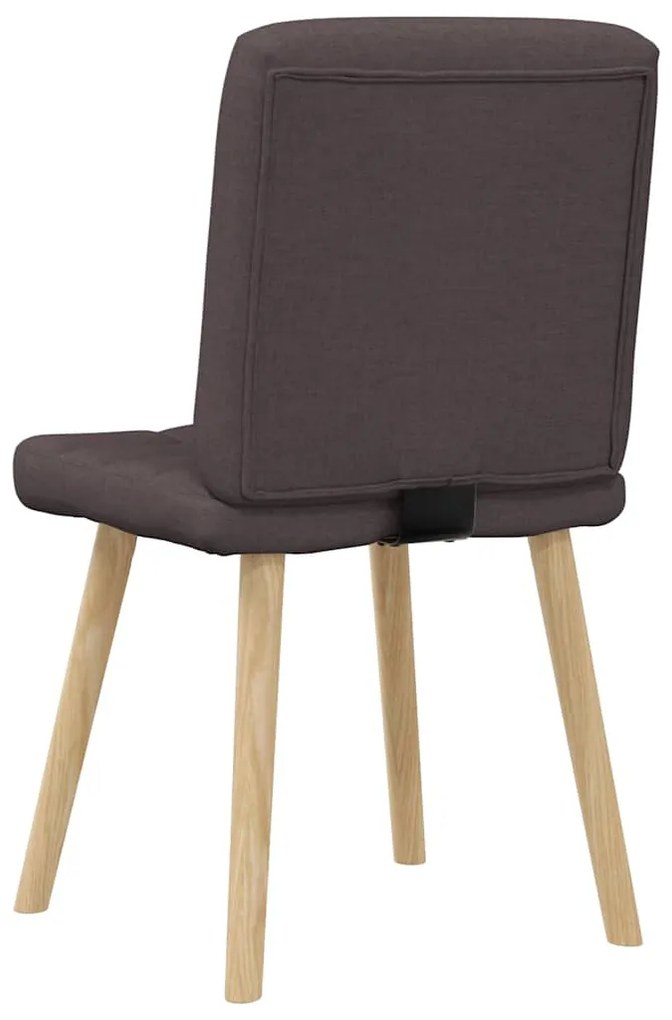 Cadeiras de jantar 2 pcs tecido castanho-escuro