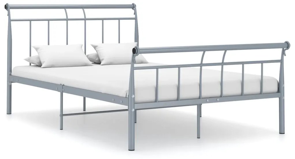 vidaXL Estrutura de cama 120x200 cm metal cinzento