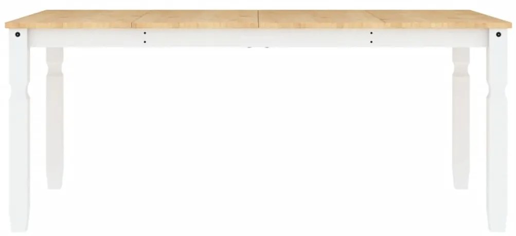 Mesa de jantar Corona 180x90x75 cm madeira pinho maciça branco