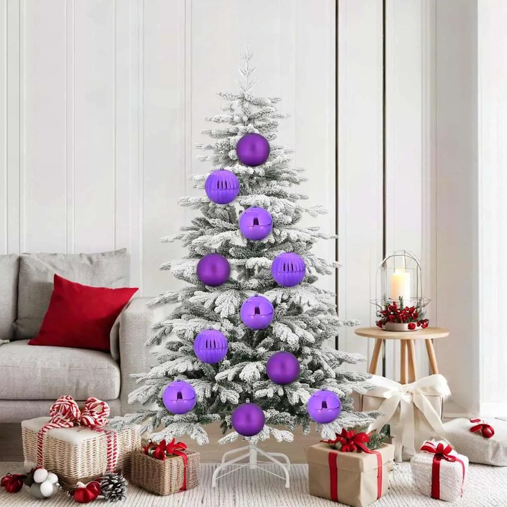 vidaXL Conjunto de Bolas de Natal 9 pcs Lilás