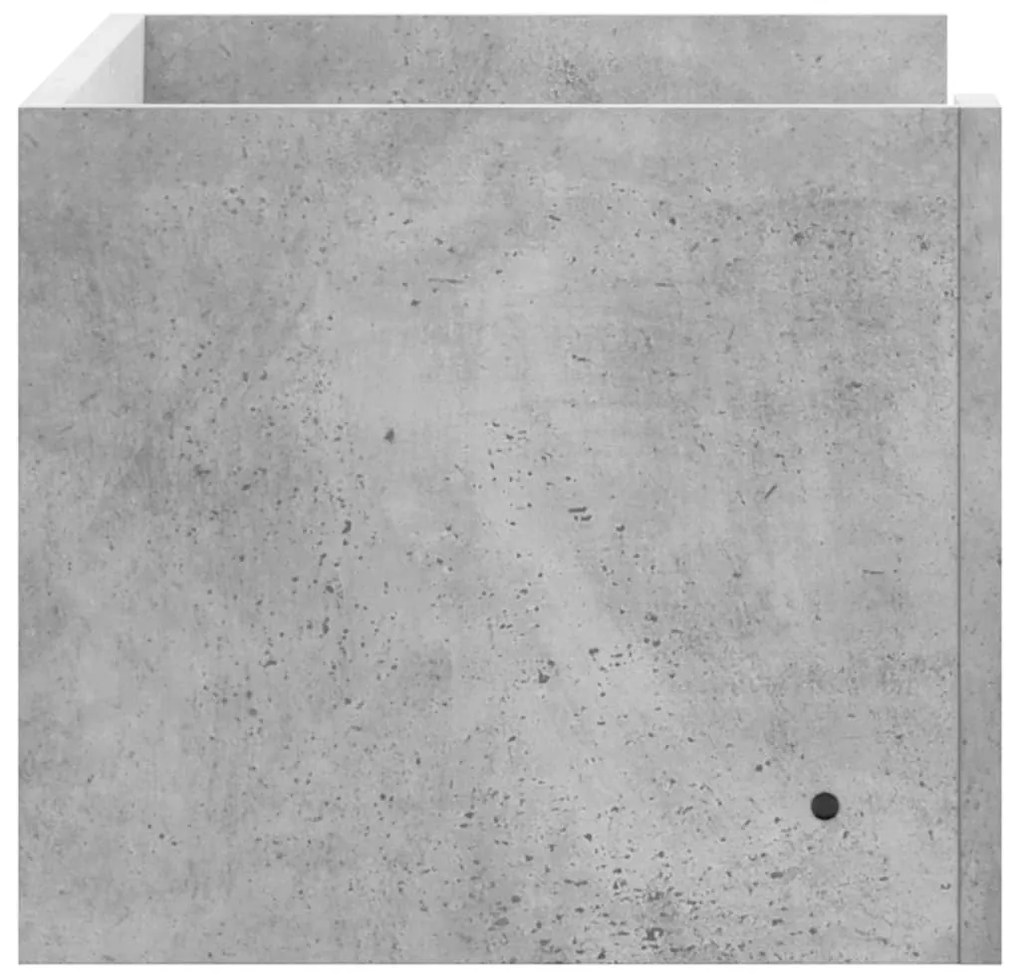 Prateleira parede 70,5x35x30,5cm deriv. madeira cinza cimento