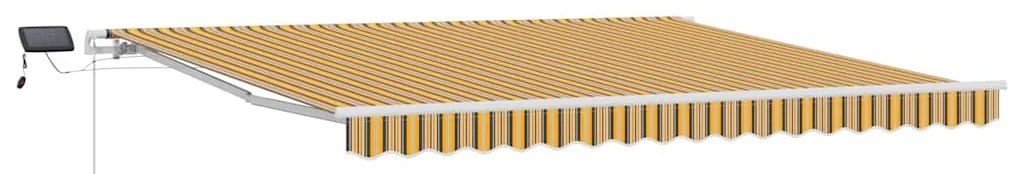 Toldo Retrátil Amarelo / Cinza / Branco 400 × 300 cm Multicolor