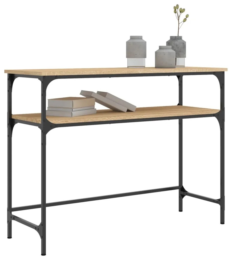 Mesa consola 100x35,5x75cm derivados de madeira carvalho sonoma