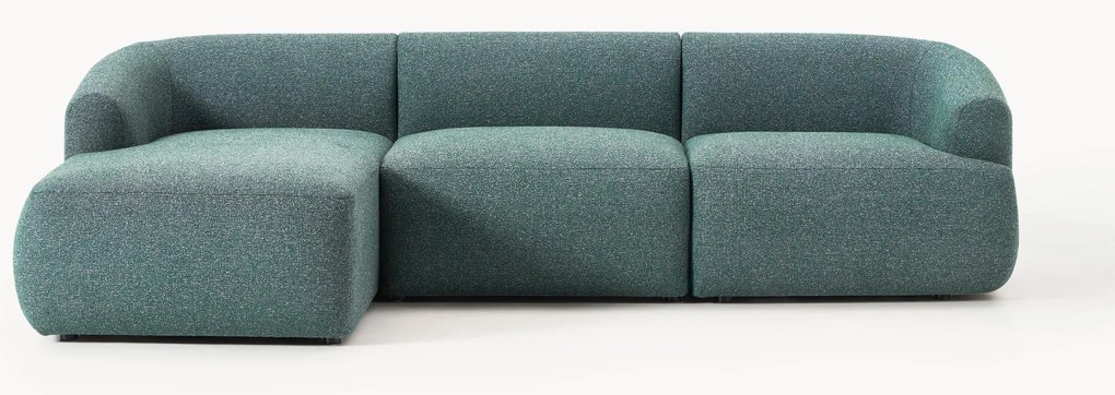 Sofá de canto modular em bouclé Sofia (3 lugares)