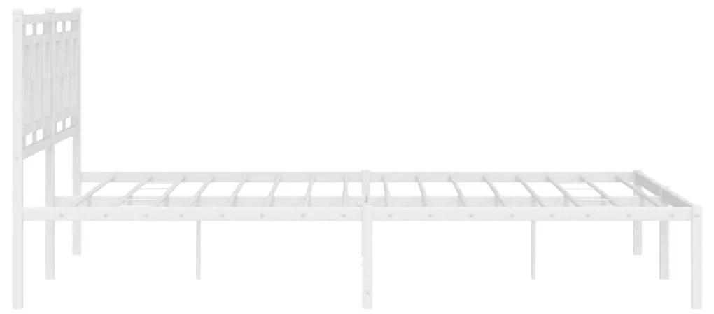 Estrutura de cama com cabeceira 180x200 cm metal branco