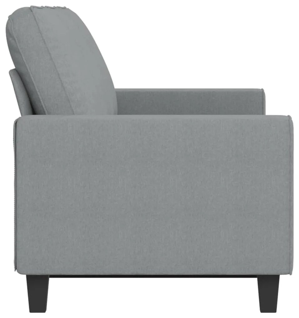 Sofá de 3 lugares 180 cm tecido cinza-claro