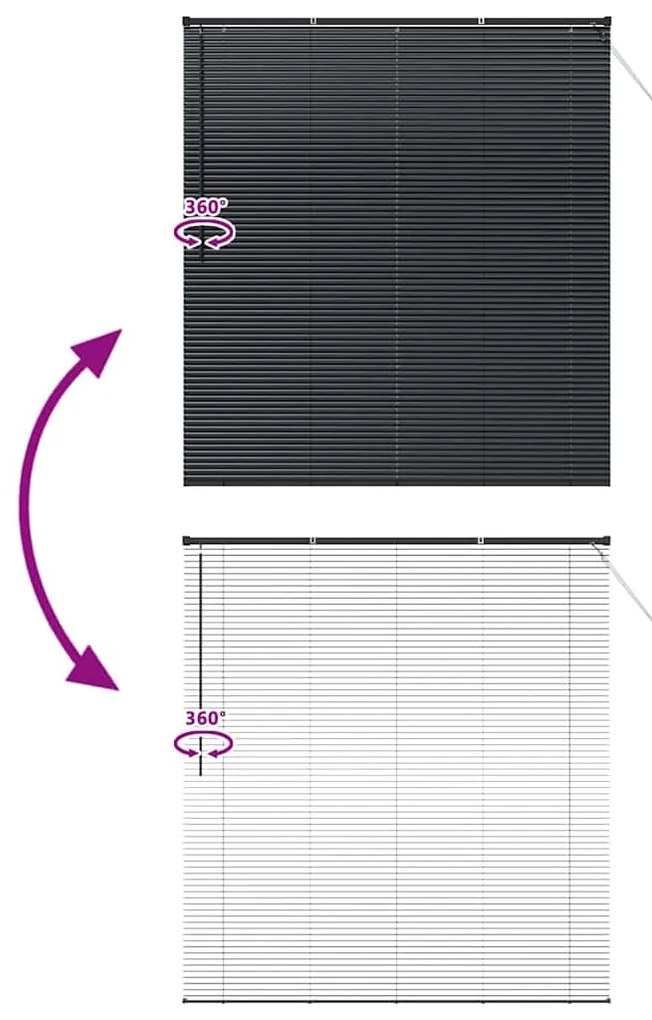 Persiana de Janela com cortinas Outros Manual Preto 160 x 175 cm Alumí