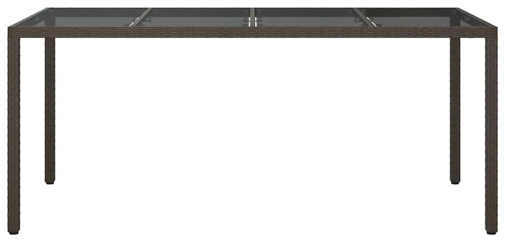 Mesa de Jantar de Jardim Castanho 190x90x75 cm Vime PVC