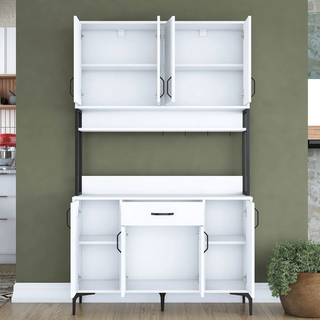 Armário Multiusos JE127 – Branco – 120x198,6x40 cm