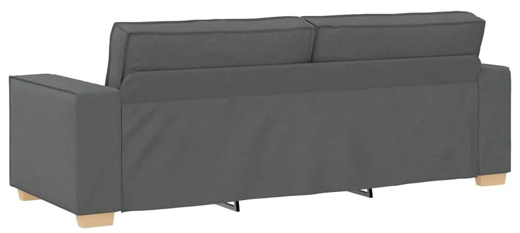 Sofá de 3 lugares cinza escuro 180 cm tecido