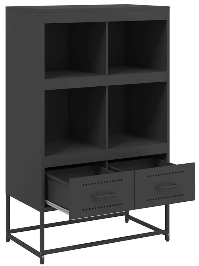 Móvel alto 68x39x111,5 cm aço preto