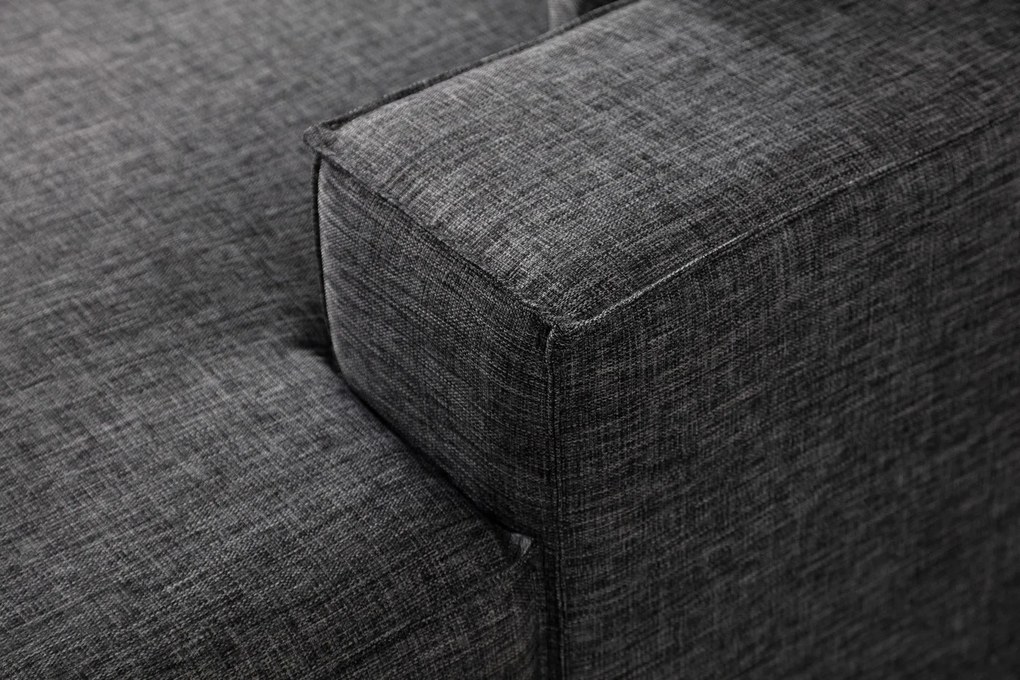 Sofá-Cama de Canto Pırlo – Cinzento Escuro – 260x78x170 cm