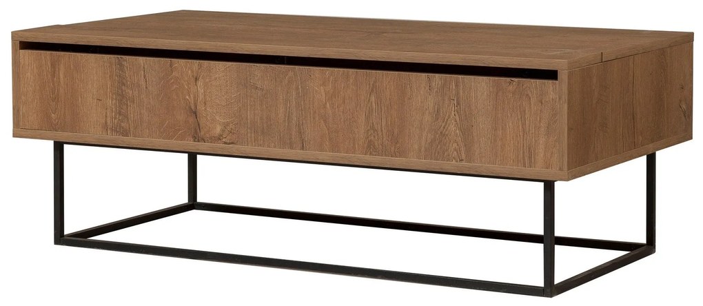 Conjunto de Mobiliário de Sala de Estar Laxus – Nogueira/Preto – TV: 1