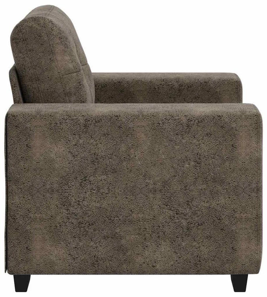 Poltrona vidaXL Cinza Escuro 59 cm em Couro Sintético