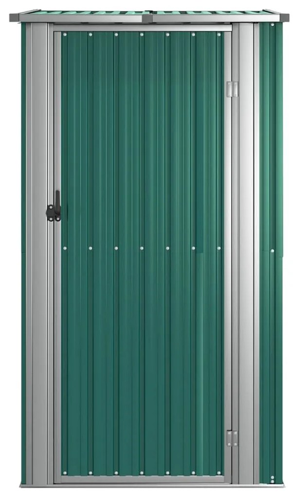 Abrigo de jardim 118,5x97x209,5 cm aço galvanizado verde