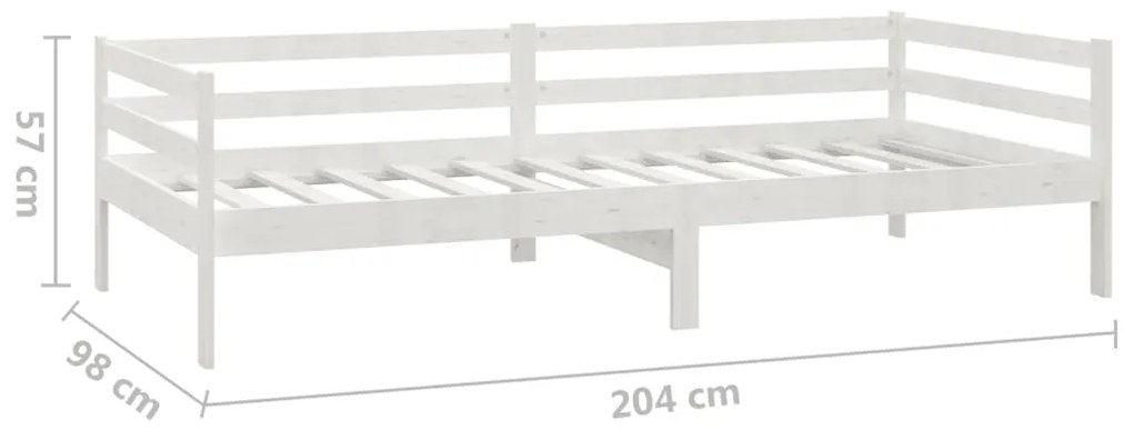 Sofá-cama com gavetas 90x200 cm pinho maciço branco