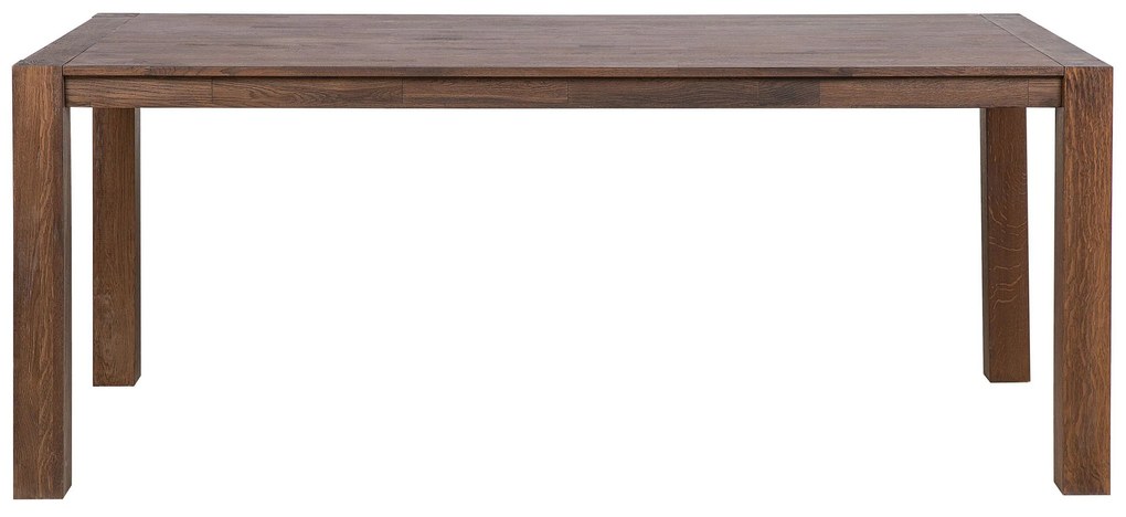 Mesa de jantar em madeira castanha escura 180 x 85 cm NATURA Beliani