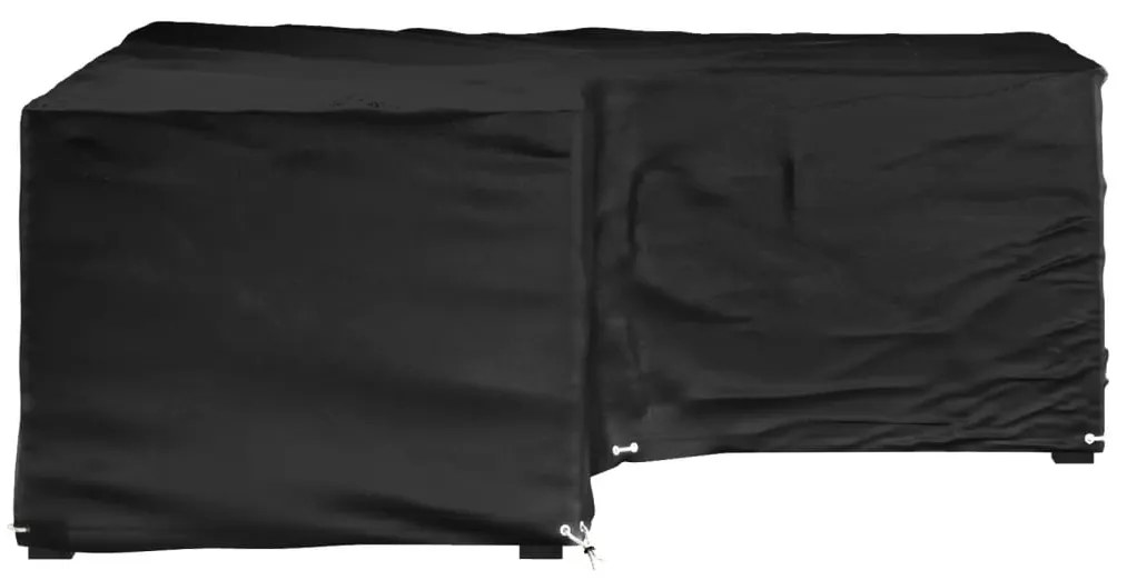 Capa em forma de L p/ mobília de jardim 12 ilhós 185x185x70 cm
