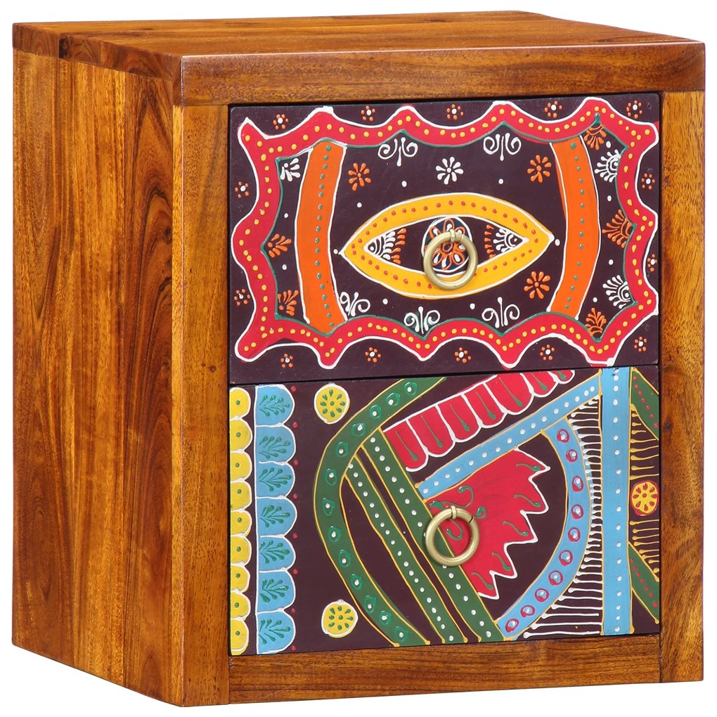 Mesa de Cabeceira 35x30x40 cm Madeira Maciça Acácia