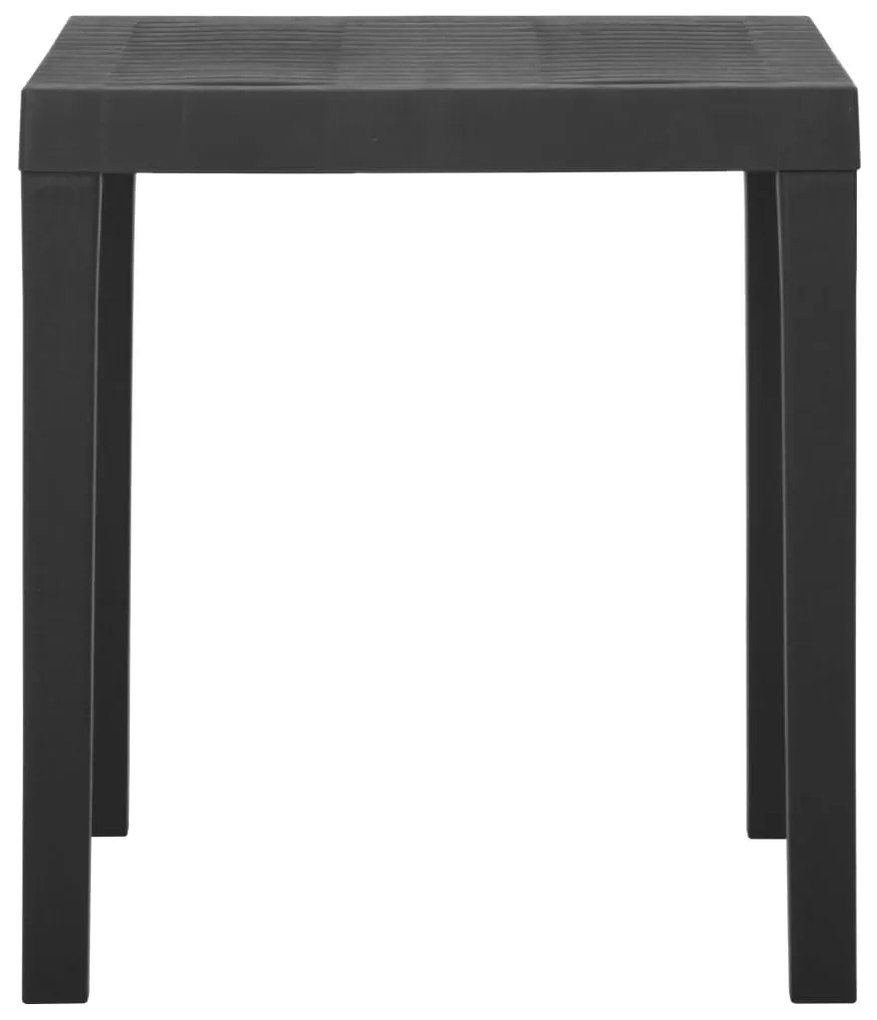 Mesa de jardim 79x65x72 cm plástico cinzento