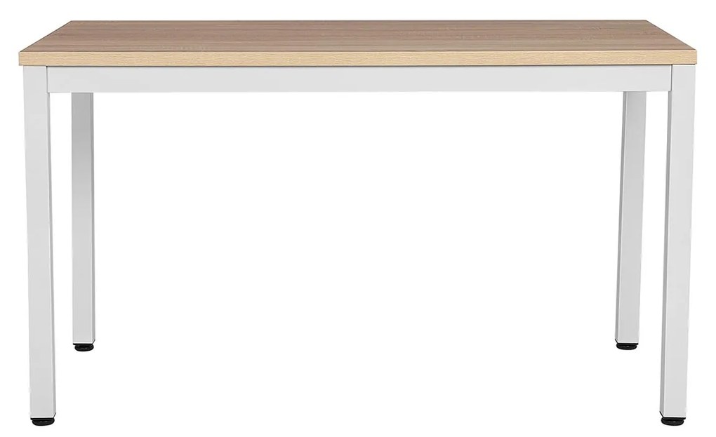 Mesa de computador moderna 120 x 76 x 60 cm cor branca-natural