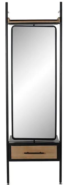 Espelho de pé DKD Home Decor Preto Madeira Metal Cristal (58 x 30 x 191 cm)