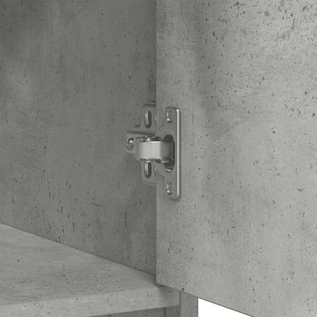 Aparador com gavetas e portas 73x31x90 cm cinza cimento