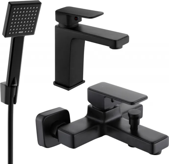 Mexen Cetus Conjunto de banho R45, preto - 744303R45-70