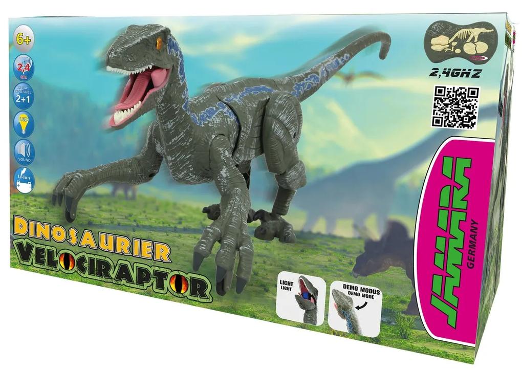 Dinossauro Velociraptor Controlo Remoto 2,4 GHz