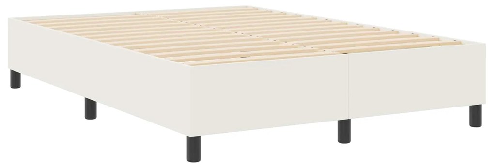 vidaXL Estrado de cama plataforma Creme 140 x 200 cm tecido