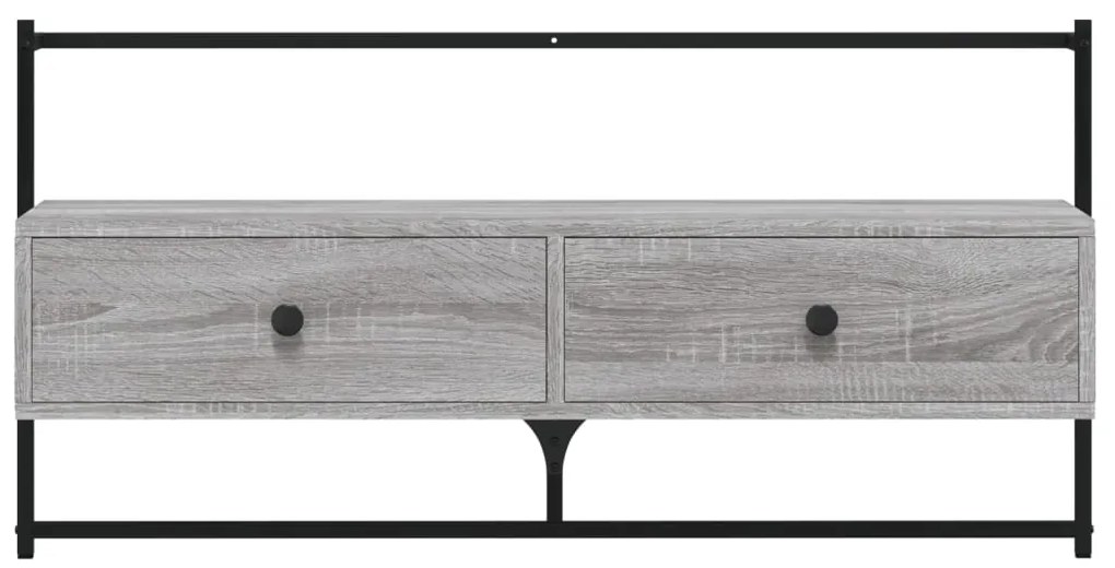 Móvel TV de parede 100,5x30x51cm deriv. madeira cinzento sonoma