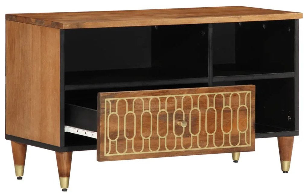 Móvel de TV 80x33x46 cm madeira de mangueira maciça