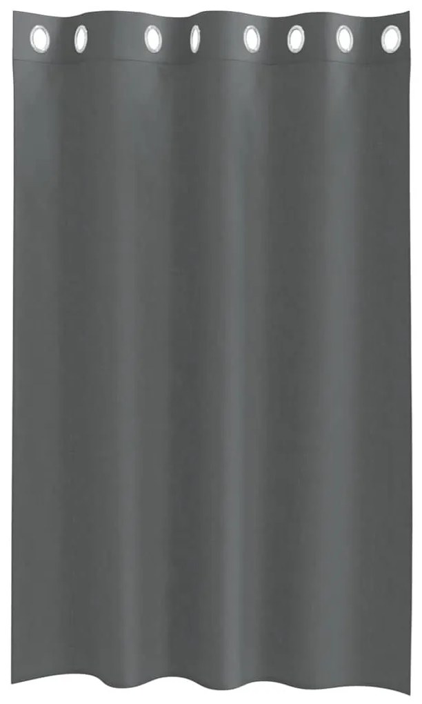 Cortinas de voile com ilhós 2 pcs cinzento-escuro 140x175 cm