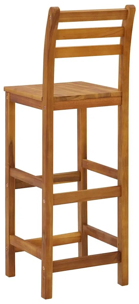 Bancos de bar 4 pcs madeira de acácia maciça
