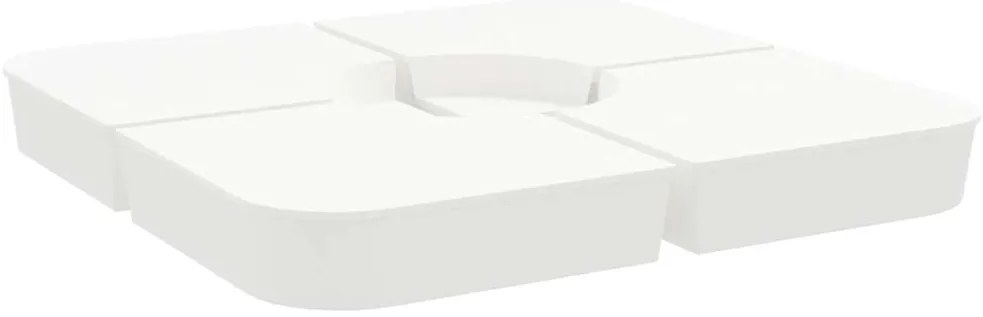 4 pcs conj. base para guarda-sol de suporte cruzado 100 kg PP