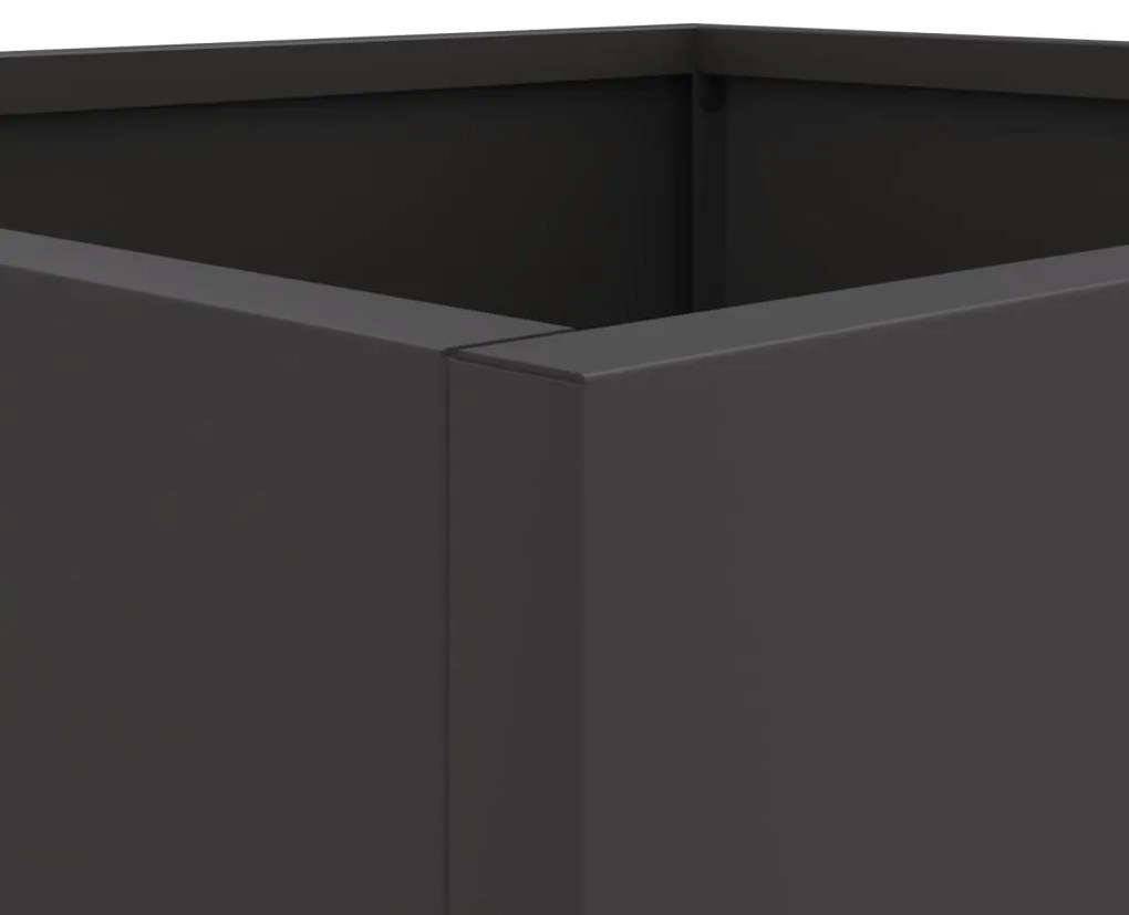 Vaso/floreira 32x29x75 cm aço preto