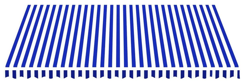 Tecido de substituição para toldo 4,5x3,5 m azul e branco