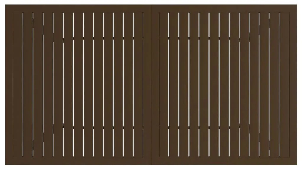Mesa de jardim 140x80x72 cm aço castanho