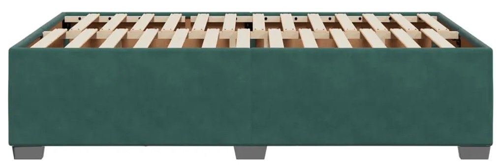 Estrutura de cama com colchão verde escuro 120x190 cm Veludo