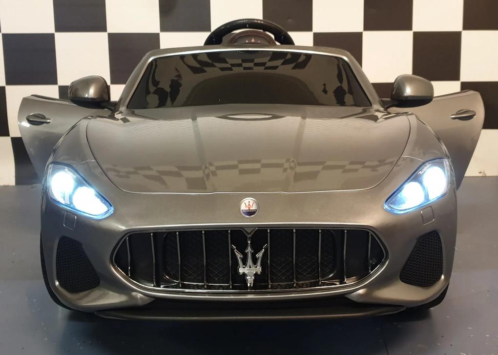 Maserati Grand Cabrio carro infantil a bateria 12V cinza metálico