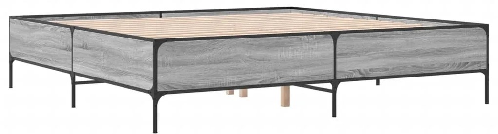 Estrutura de cama 180x200 cm derivados madeira/metal