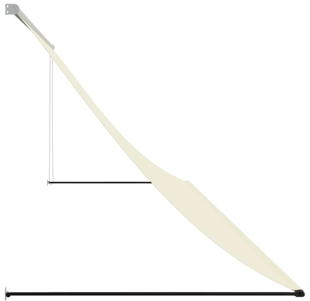 Toldo retrátil 400x150 cm tecido e aço cor creme