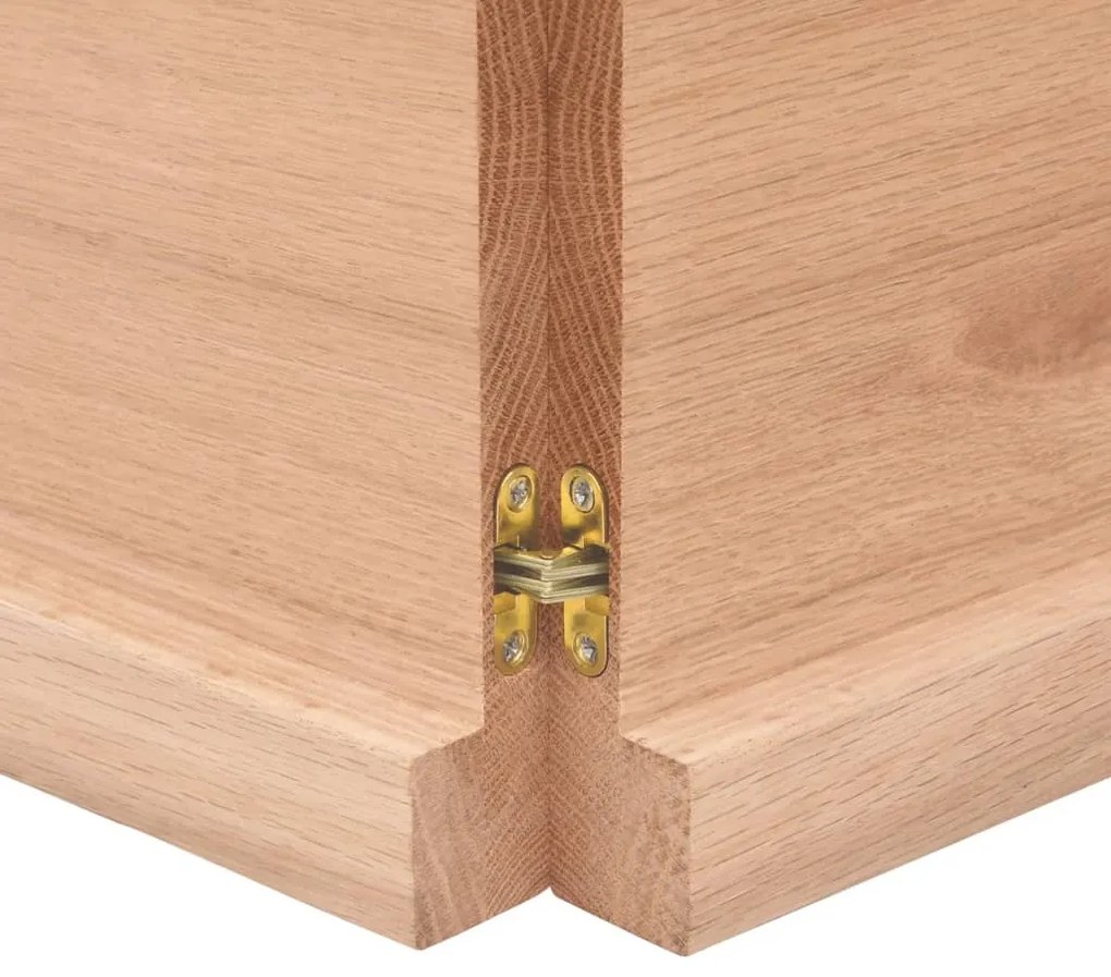 Bancada p/ WC 140x50x(2-4) cm madeira maciça tratada castanho